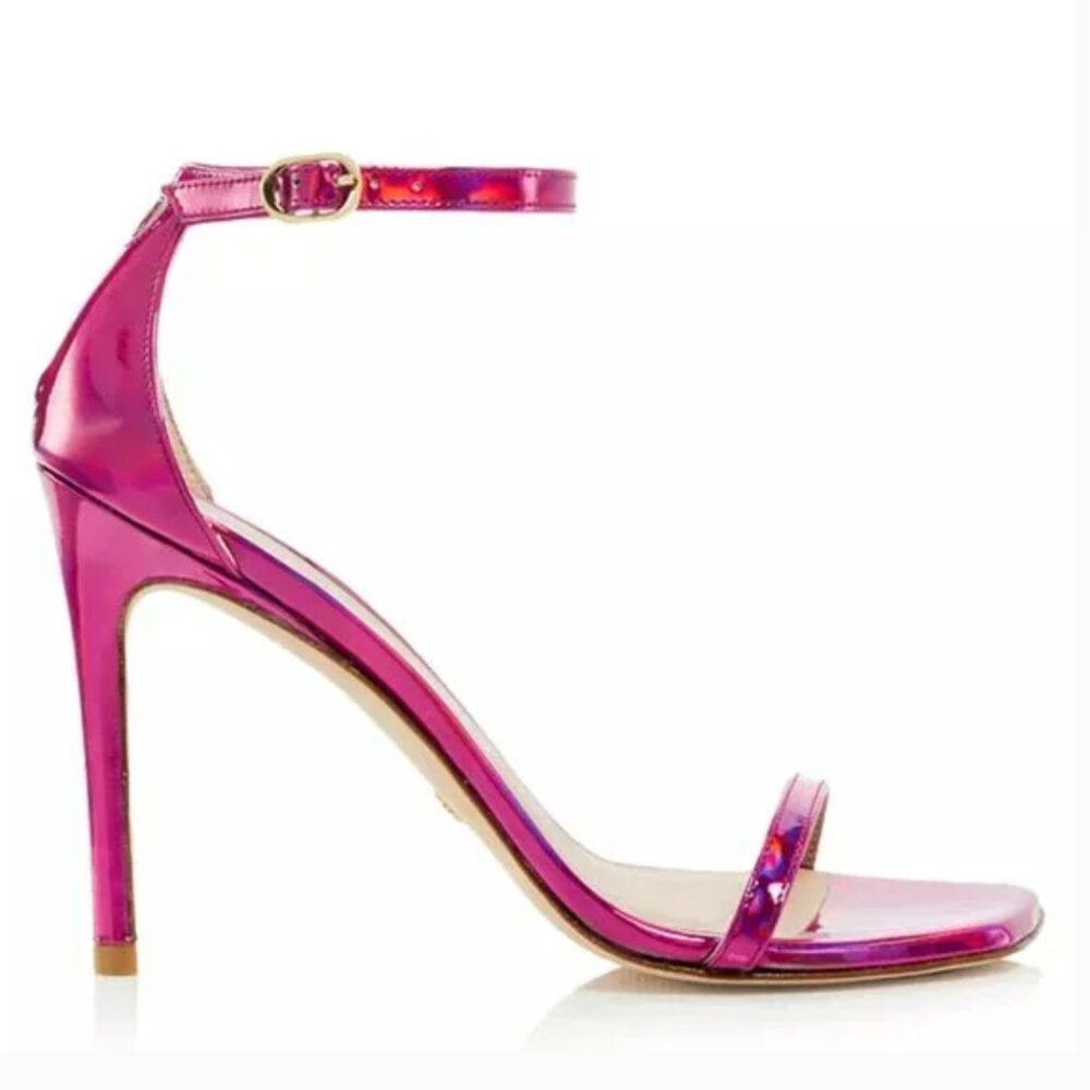Stuart Weitzman Nudistcurve 100 Ankle Strap High Heel Sandals Size 6